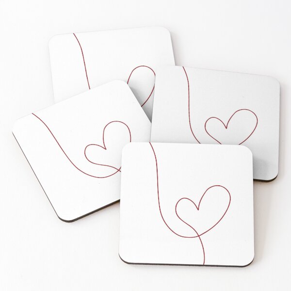Item preview, Red Heart One Line Art - Heart Continuous Line - Dark Red Heart Single Line designed and sold by Mrs-PenLine.