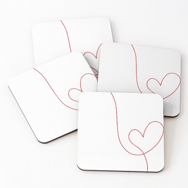 Item preview, Red Heart One Line Art - Heart Continuous Line - Light Red Heart Single Line designed and sold by Mrs-PenLine.