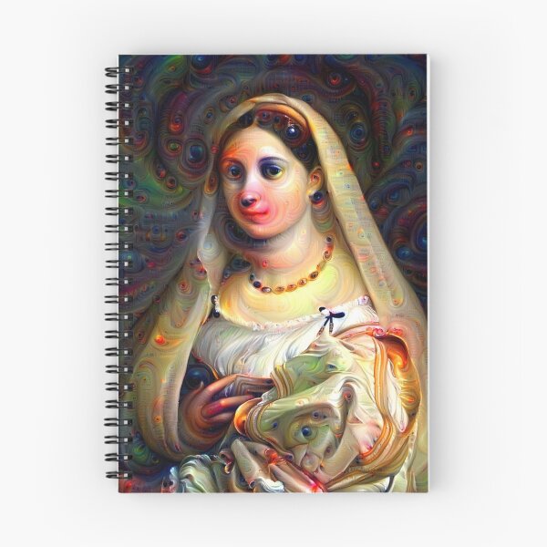 Item preview, Raphael Donna Velata Woman with a veil deepdream neural network AI processed  designed and sold by DeepDreamFiore.