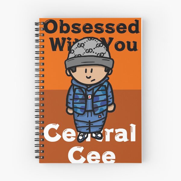 Item preview, Cute Chibi drawing of Central Cee with obsessed with you background designed and sold by goldishdrawings.