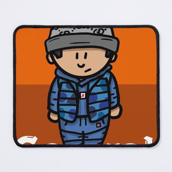 Item preview, Cute Chibi drawing of Central Cee with obsessed with you background designed and sold by goldishdrawings.