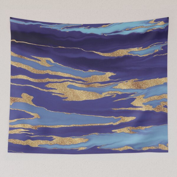 Item preview, Gold Purple Marble Abstract Painting designed and sold by NdesignTrend.