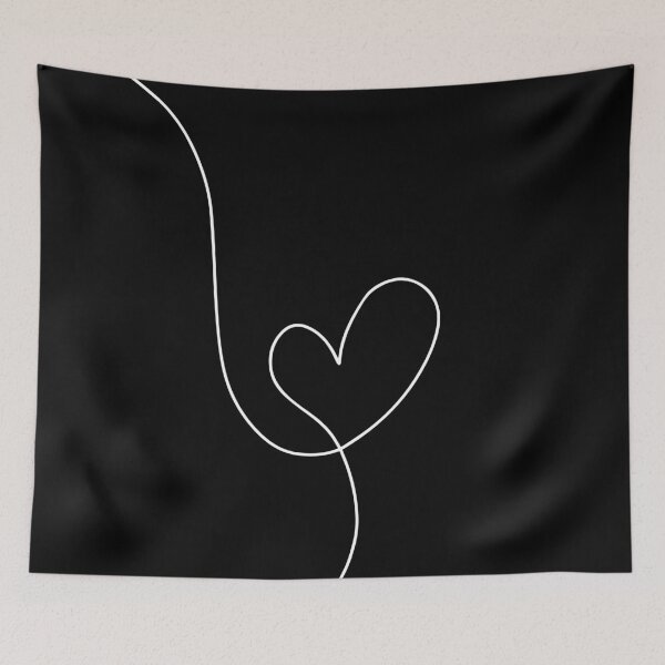 Item preview, White Heart One Line Art - Heart Continuous Line - White Heart Single Line designed and sold by Mrs-PenLine.