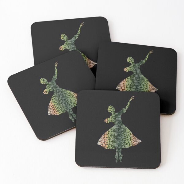 Item preview, BALLET - SNAKE LIZARD REPTILE TEXTURE - BALLERINA SILHOUETTE designed and sold by KoolDsignsDANCE.