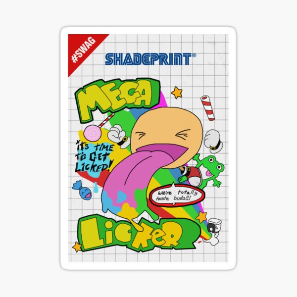 "Mega Licker! [Cartridge Sleeve Art Work]. " Sticker for Sale by