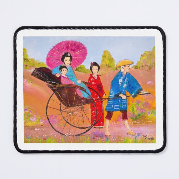 Item preview, Japanese Rickshaw With Passengers designed and sold by Natalia_Shchip.
