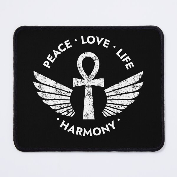Item preview, Peace Love Life Harmony Ancient Egyptian Winged Ankh  designed and sold by The Junto Shop.