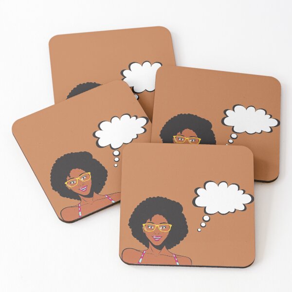 Item preview, African American Black ~ Bespectacled Black Woman Pop Art designed and sold by haRexia.