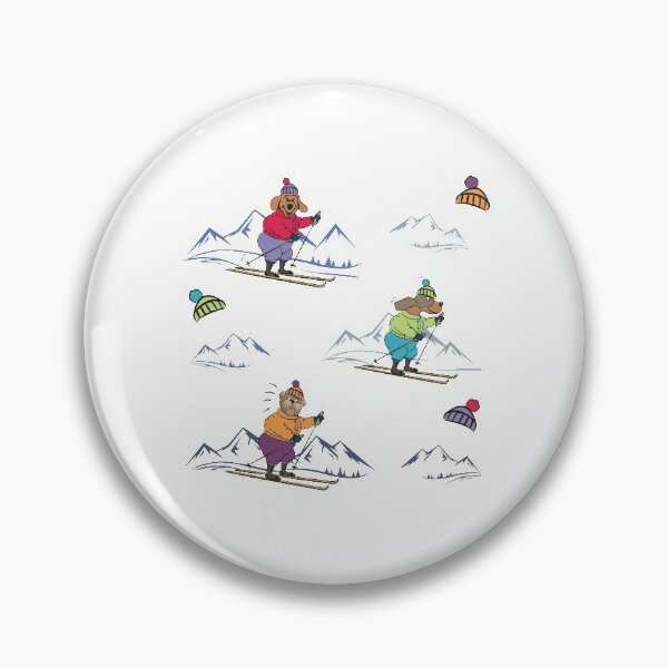 Item preview, Cute Dogs Skiing in the Winter Mountains | Sticker Pack & Pattern designed and sold by pixelspantry.