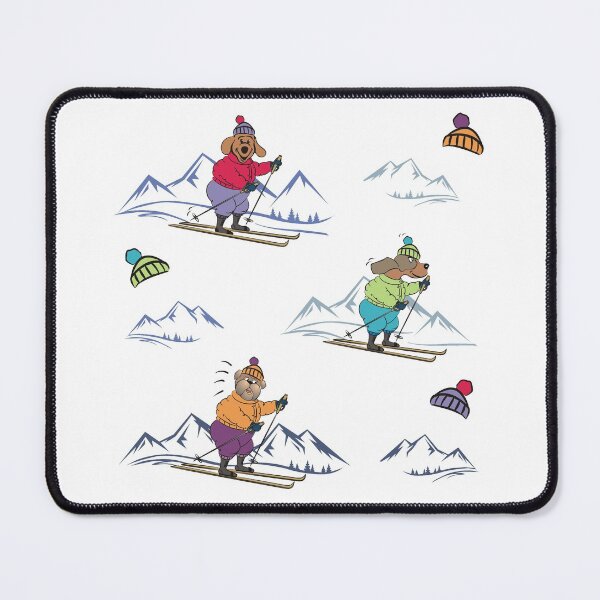 Item preview, Cute Dogs Skiing in the Winter Mountains | Sticker Pack & Pattern designed and sold by pixelspantry.