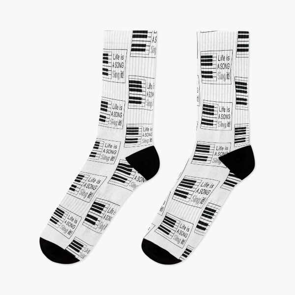 Item preview, Musical Piano Keys Design for Music Lovers Life is a Song Sing It designed and sold by RihabPrint.