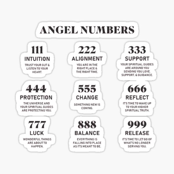 angel numbers Sticker