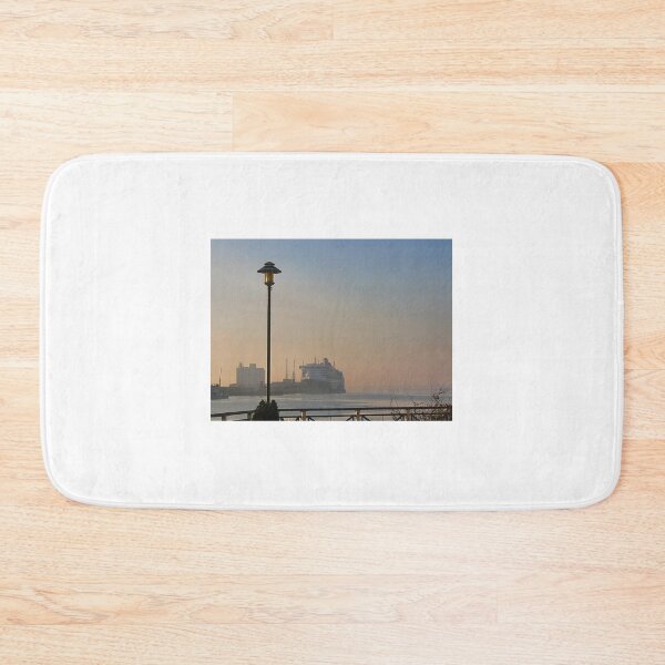 Item preview, The Queen Mary 2 on a misty morning in Southampton. designed and sold by ronsaunders47.