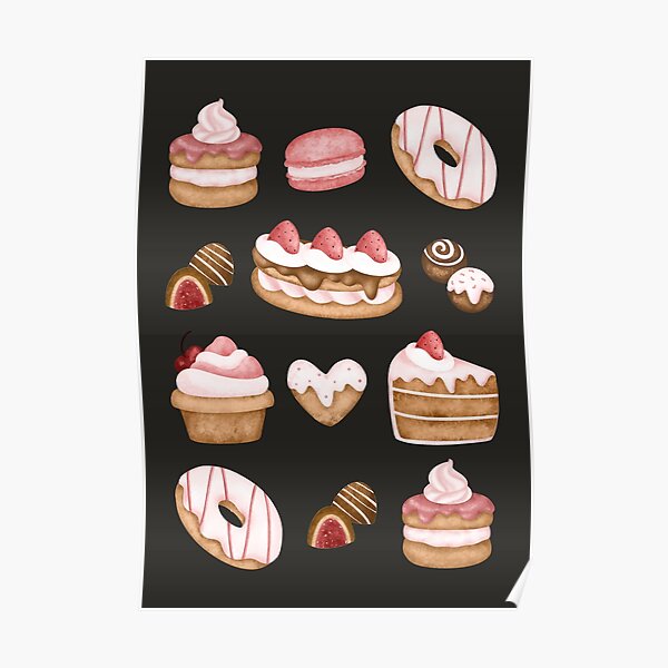 Donut Types Posters Redbubble