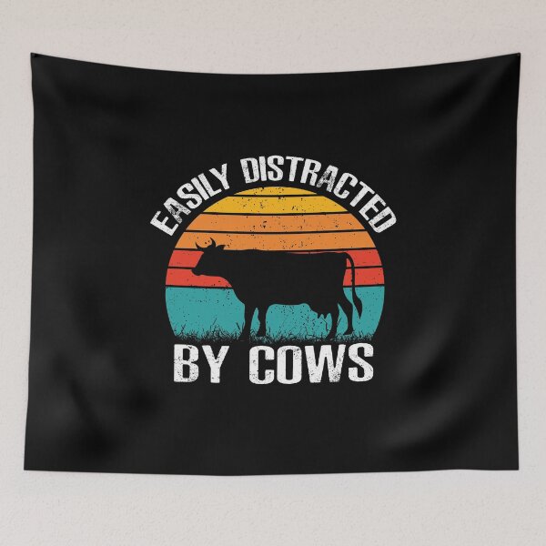 Item preview, Easily Distracted By Cows (Cow Lover And Farmer Gift) designed and sold by i-longmanshop.