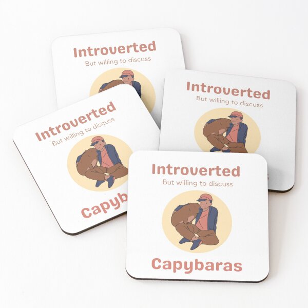 Item preview, Introverted but willing to discuss Capybaras designed and sold by Sadhvika.