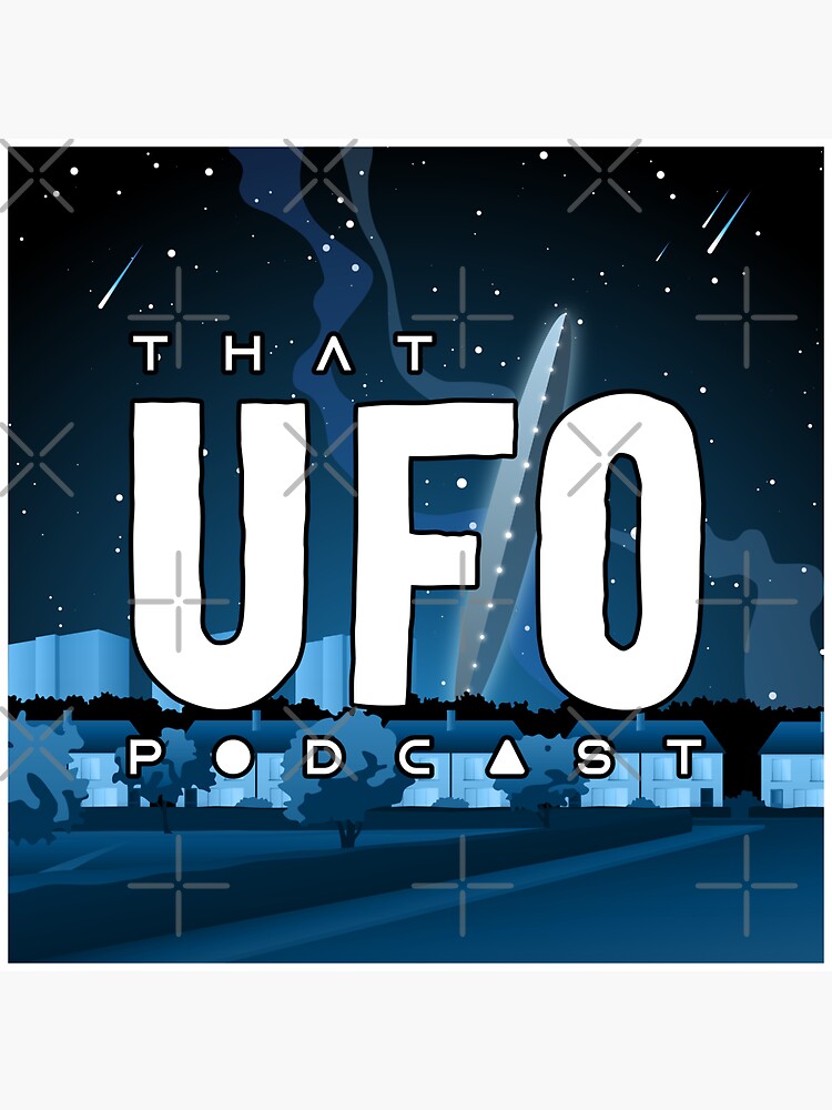 Artwork view, That UFO Podcast (Winter / Square) designed and sold by Dan Zetterström
