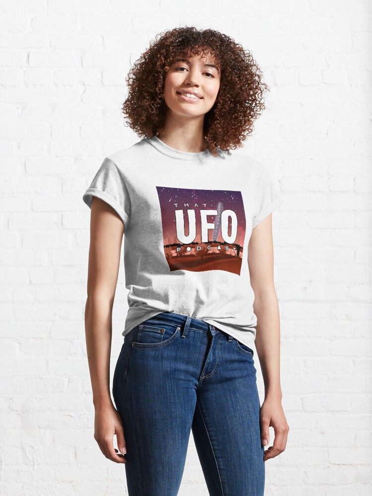 Thumbnail 4 of 7, Classic T-Shirt, That UFO Podcast (Summer / Square) designed and sold by Dan Zetterström.
