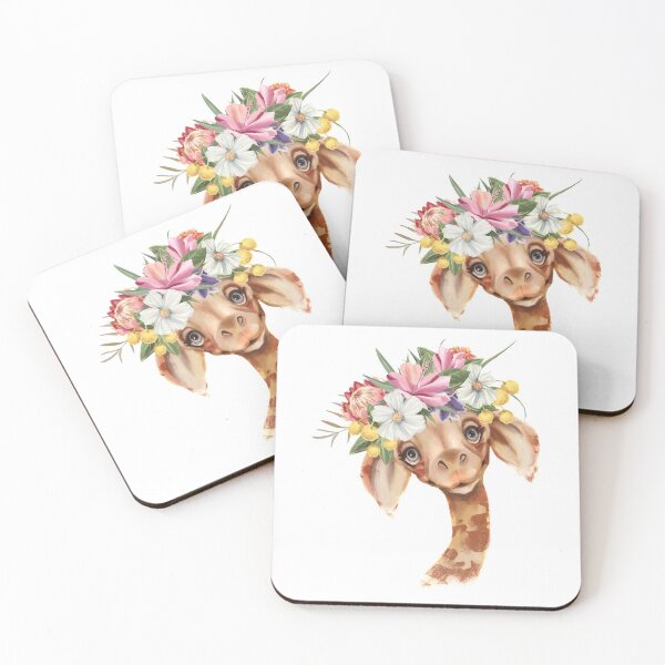 Item preview, giraffe watercolor portraits designed and sold by Hartics.