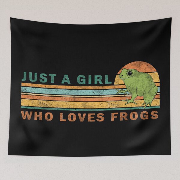 Item preview, Just A Girl Who Loves Frogs designed and sold by ValentinaHramov.