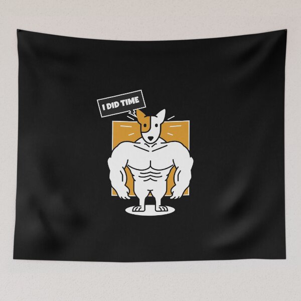 Item preview, jail dog body building muscle biceps designed and sold by SuperiorPrints.