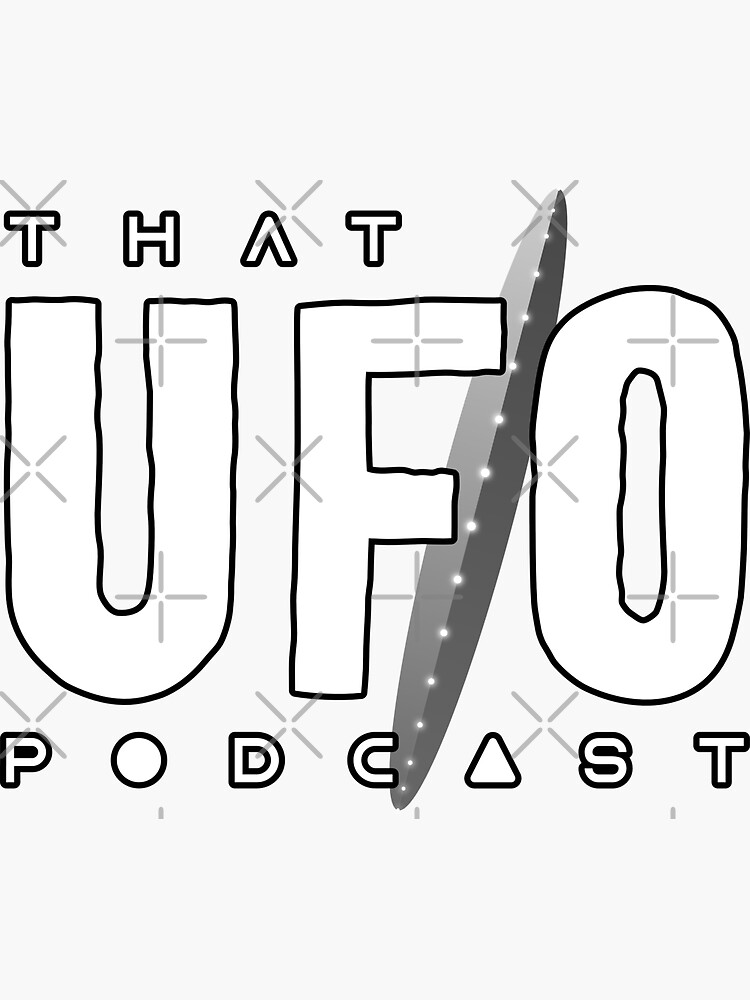 Thumbnail 3 of 3, Sticker, That UFO Podcast Logo designed and sold by Dan Zetterström.