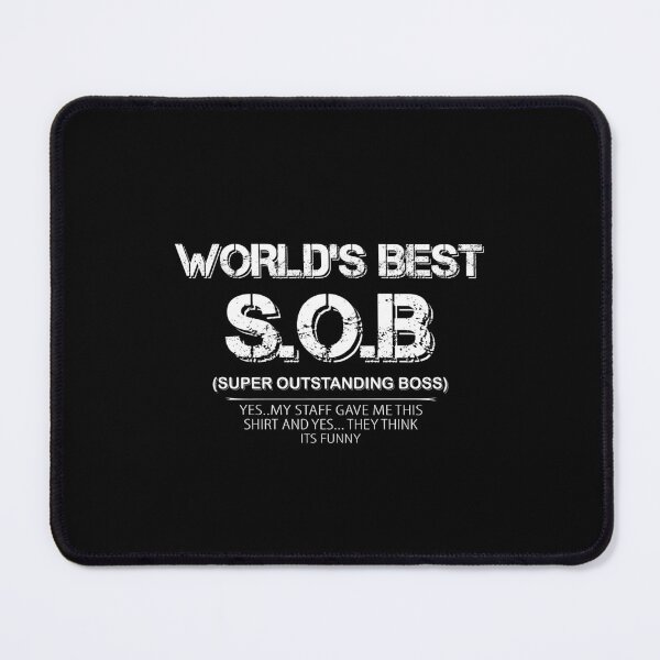 Item preview, World best SOB super Outstanding Boss, Gift For Boss designed and sold by Mouadox ★★★★★.