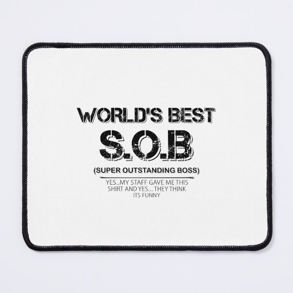 Item preview, World best SOB super Outstanding Boss, Gift For Boss designed and sold by Mouadox ★★★★★.