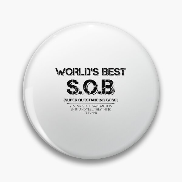 Item preview, World best SOB super Outstanding Boss, Gift For Boss designed and sold by Mouadox ★★★★★.