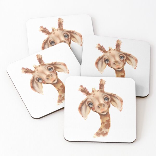 Item preview, giraffe watercolor portraits designed and sold by Hartics.