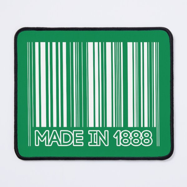 Item preview, MADE IN 1888, Glasgow Celtic Football Club White Barcode Design designed and sold by MacPean.