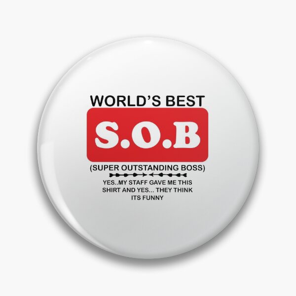 Item preview, World best SOB super Outstanding Boss, Gift For Boss designed and sold by Mouadox ★★★★★.