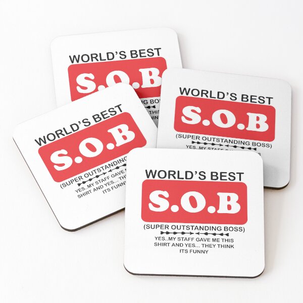 Item preview, World best SOB super Outstanding Boss, Gift For Boss designed and sold by Mouadox ★★★★★.