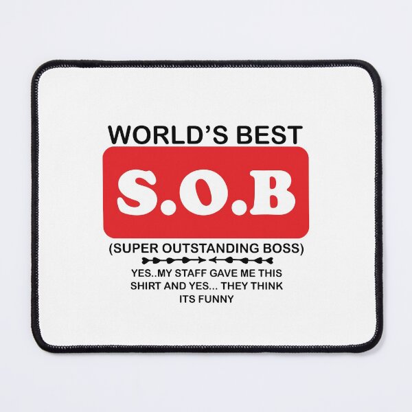 Item preview, World best SOB super Outstanding Boss, Gift For Boss designed and sold by Mouadox ★★★★★.