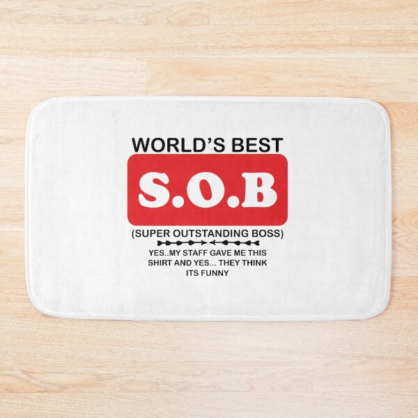 Item preview, World best SOB super Outstanding Boss, Gift For Boss designed and sold by Mouadox ★★★★★.