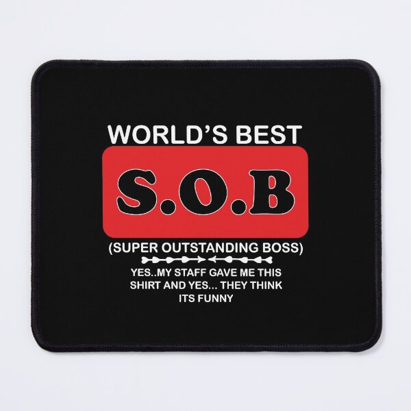 Item preview, World best SOB super Outstanding Boss, Gift For Boss designed and sold by Mouadox ★★★★★.