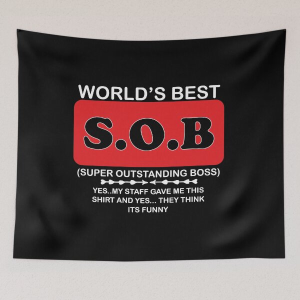 Item preview, World best SOB super Outstanding Boss, Gift For Boss designed and sold by Mouadox ★★★★★.