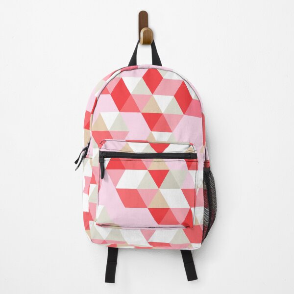 Item preview, Geometric illusion - 3D graphic pattern with cubes, lozenges, triangles in pink  designed and sold by Dominiquevari.