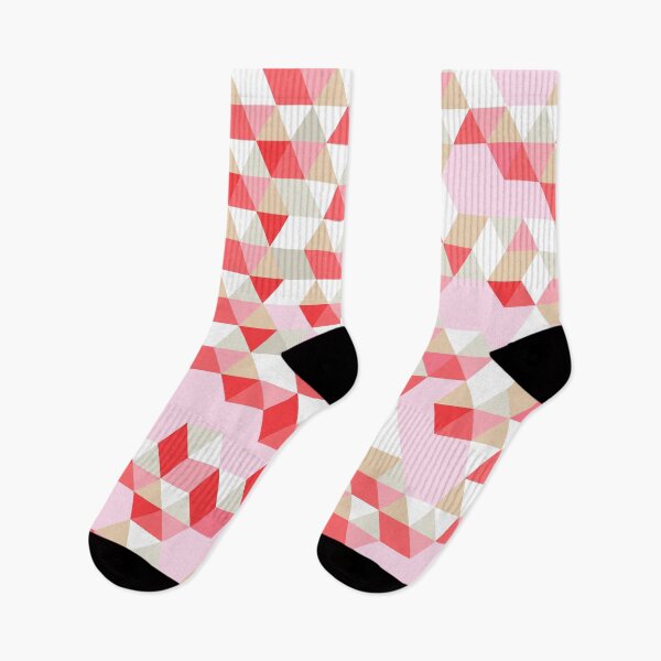 Aperçu de l'œuvre Illusion géométrique - motif graphique 3D avec cubes, losanges, triangles en rose créée et vendue par Dominiquevari.