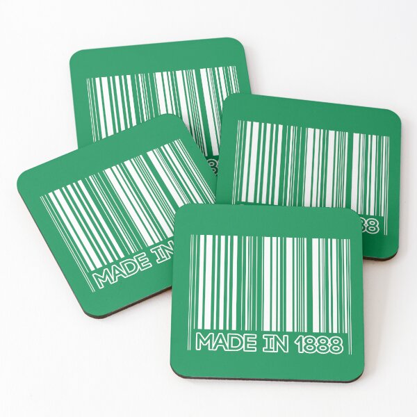 Item preview, MADE IN 1888, Glasgow Celtic Football Club White Barcode Design designed and sold by MacPean.