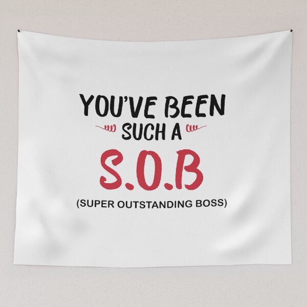 Item preview, World best SOB super Outstanding Boss, Gift For Boss designed and sold by Mouadox ★★★★★.