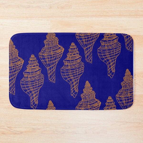 Item preview, Coiled Shell pattern blue and orange designed and sold by SubmergeArt.