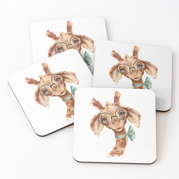 Item preview, giraffe watercolor portraits designed and sold by Hartics.