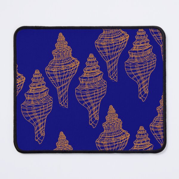 Item preview, Coiled Shell pattern blue and orange designed and sold by SubmergeArt.