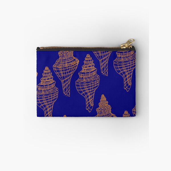 Item preview, Coiled Shell pattern blue and orange designed and sold by SubmergeArt.
