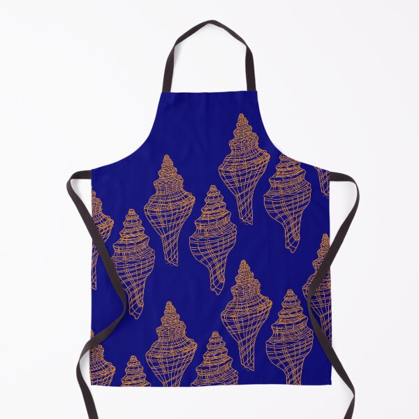 Item preview, Coiled Shell pattern blue and orange designed and sold by SubmergeArt.