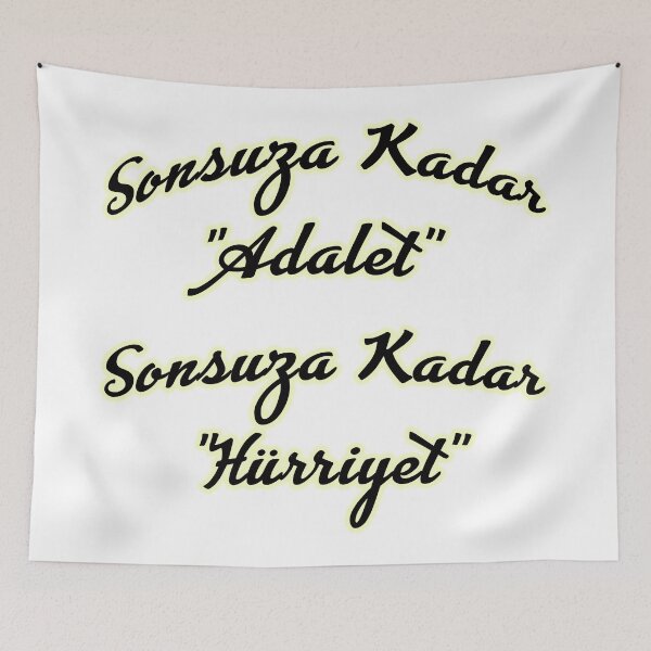 Item preview, SONSUZA KADAR "ADALET" SONSUZA KADAR "HÜRRIYET" designed and sold by Premium-Cart.