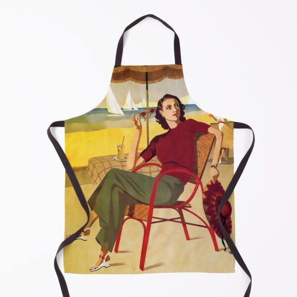 Item preview, Vintage Woman Enjoying California Beach Illustration designed and sold by JoyforU.