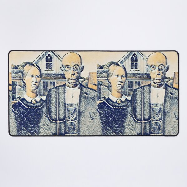 Item preview, American Gothic and The Great Wave off Kanagawa, Mashup designed and sold by CristalleLisa.