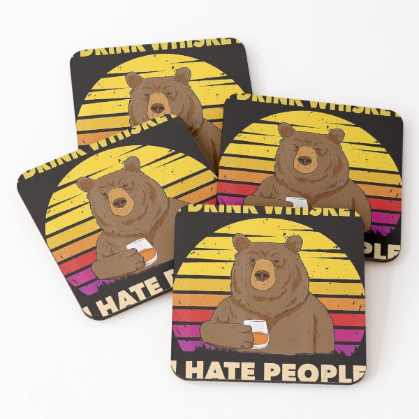 Item preview, That's What I Do I Drink Whiskey I Hate People Bear Vintage designed and sold by BrandyBare.